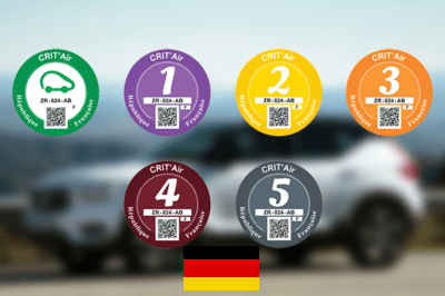 Anti-Schadstoffplakette für ausländische Fahrzeuge – Vignette Crit'Air